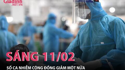 Sáng 11/02: Số ca cộng đồng giảm một nửa