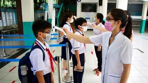 Từ ngày 6/4, khoảng 97% học sinh trở lại trường học trực tiếp