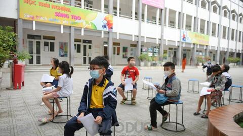 Hà Nội: Bắt đầu tiêm vắc xin Covid-19 cho trẻ từ 5 đến dưới 12 tuổi khối tiểu học