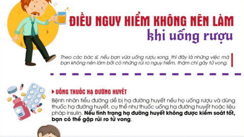 Điều nguy hiểm không nên làm khi uống rượu