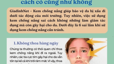 Kem chống nắng dùng sai cách mất tiền không có tác dụng
