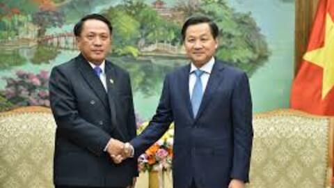 Phó Thủ tướng Lê Minh Khái tiếp Bộ trưởng Tài chính Lào