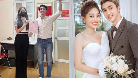 Phương Nga - Bình An khoe giấy đăng ký kết hôn, biểu cảm xúc động của cô dâu khiến dân mạng đồng cảm
