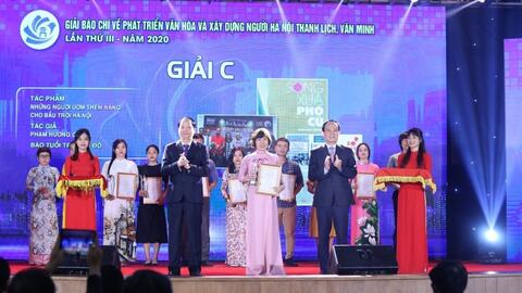 Ngày 2/10, trao Giải báo chí về phát triển văn hóa và xây dựng người Hà Nội thanh lịch, văn minh