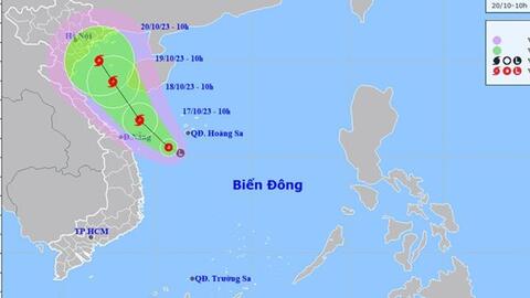 Thời tiết hôm nay 18/10: Áp thấp di chuyển bất thường, khả năng mạnh lên thành bão, mưa lớn lan ra miền Bắc