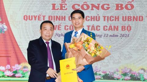 Bổ nhiệm Phó Giám đốc Sở Khoa học và Công nghệ tỉnh Nghệ An