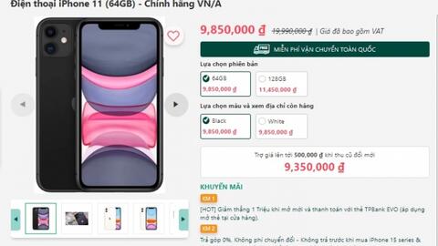 Giá iPhone 11, iPhone 11 Pro Max mới nhất giảm chưa từng có trong lịch sử, chưa tới 10 triệu đã sở hữu loại siêu đỉnh chơi Tết
