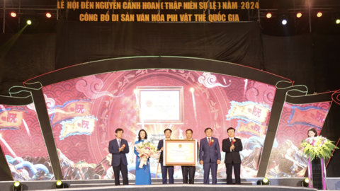 Mười năm tổ chức 1 lần, lễ hội đền Nguyễn Cảnh Hoan nhận Di sản văn hóa phi vật thể quốc gia