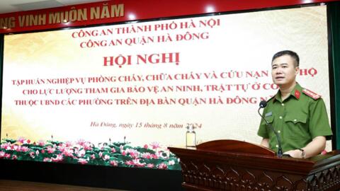 Hơn 600 đội viên bảo vệ cơ sở tập huấn phòng cháy, chữa cháy