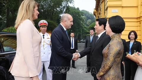 Chủ tịch nước Lương Cường chủ trì lễ đón chính thức Tổng thống Bulgaria
