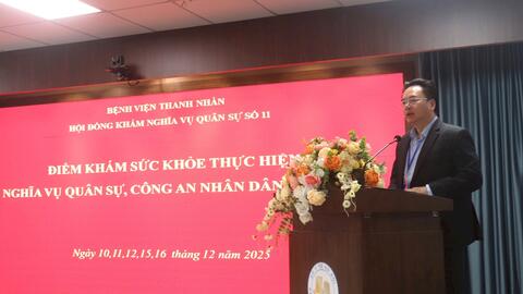 Bệnh viện Thanh Nhàn mở điểm khám sức khỏe thực hiện nghĩa vụ quân sự, công an