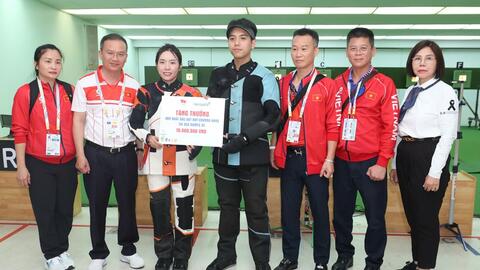 Bắn súng Việt Nam giành HCV đầu tiên tại SEA Games 33