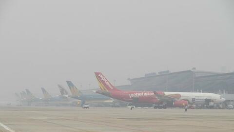 Một số chuyến bay bị ảnh hưởng do sương mù dày đặc tại sân bay Nội Bài