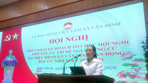 Từ ngày 2-3, Vân Đình bắt đầu các hội nghị tiếp xúc cử tri vận động bầu cử