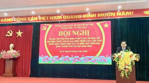 Hà Nội phổ biến pháp luật về bầu cử cho đồng bào 5 xã vùng dân tộc thiểu số