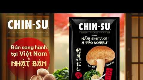 CHIN-SU Hạt nêm nấm Shiitake và tảo Kombu mới