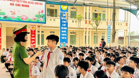 Xã Hoài Đức: Tuyên truyền phòng chống bạo lực học đường và sử dụng mạng xã hội an toàn