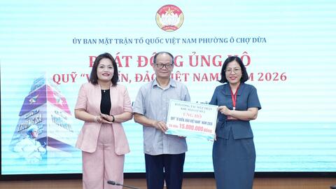 Phường Ô Chợ Dừa phát động ủng hộ Quỹ "Vì biển, đảo Việt Nam"