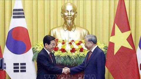 Tổng Bí thư, Chủ tịch nước Tô Lâm và Tổng thống Hàn Quốc Lee Jae Myung gặp gỡ báo chí