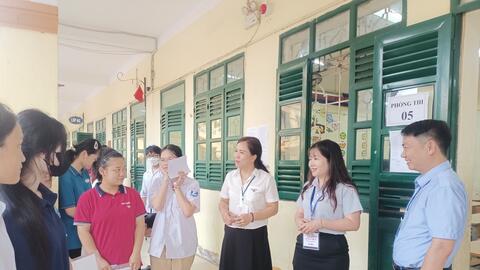 Xã Trung Giã bảo đảm kỳ thi tuyển sinh vào lớp 10 an toàn, nghiêm túc