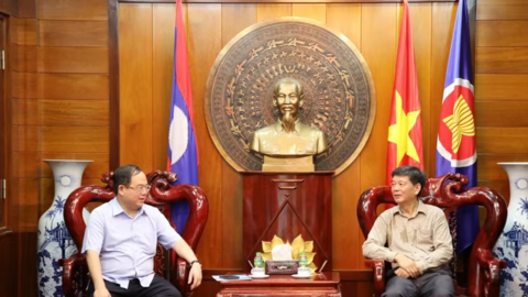 Bí thư Tỉnh ủy Quảng Ninh chào xã giao Tổng Lãnh sự Việt Nam tại Lào