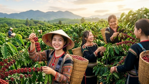 Giá cà phê hôm nay 29.7.2026 tăng tiếp, cao nhất 96.600 đồng/kg
