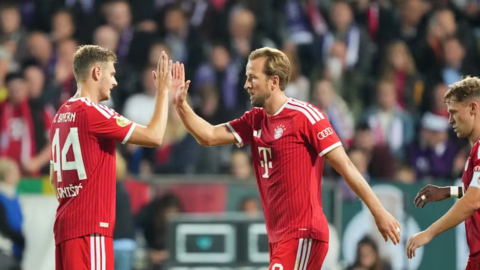 Kane lập cú đúp, Bayern Munich thắng ngược ở Cúp Quốc gia Đức