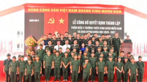 Phân hiệu 2 Trường Thiếu sinh quân miền Nam khai giảng khóa học đầu tiên