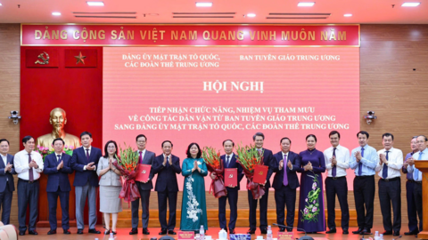 Bộ Chính trị quy định chức năng, nhiệm vụ Đảng ủy Dân vận, Mặt trận và các đoàn thể Trung ương