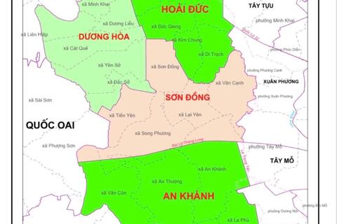 Trung tâm hành chính - chính trị xã Hoài Đức đặt tại Huyện ủy-HĐND-UBND huyện Hoài Đức hiện nay