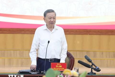 Tổng Bí thư Tô Lâm kiểm tra hoạt động chính quyền địa phương hai cấp tại Hà Nội