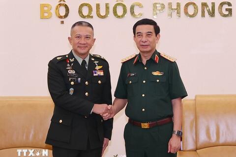 Đại tướng Phan Văn Giang tiếp Tư lệnh Lực lượng Quốc phòng Thái Lan
