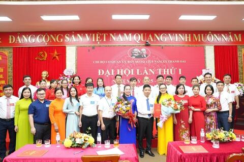 Đại hội Chi bộ cơ quan Ủy ban MTTQ Việt Nam xã Thanh Oai lần thứ nhất