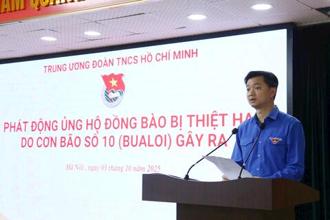 Trung ương Đoàn phát động ủng hộ đồng bào bị thiệt hại do bão số 10