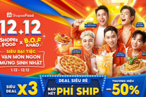 Lời mời dự sinh nhật 12.12: bạn chỉ việc ăn ngon, còn deal “sang xịn mịn” đã có ShopeeFood lo