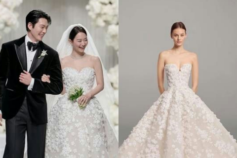 Shin Min Ah gây choáng, chi mạnh tay với váy cưới trị giá hơn 700 triệu đồng
