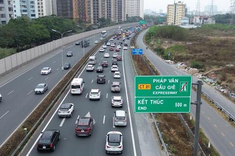 Từ 14h chiều nay 31-12 tổ chức lại giao thông nút giao đường Ngọc Hồi với cao tốc Pháp Vân - Cầu Giẽ