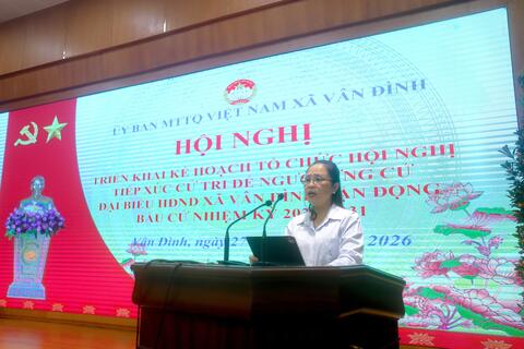 Từ ngày 2-3, Vân Đình bắt đầu các hội nghị tiếp xúc cử tri vận động bầu cử