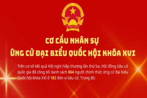 Cơ cấu nhân sự ứng cử đại biểu Quốc hội khóa XVI