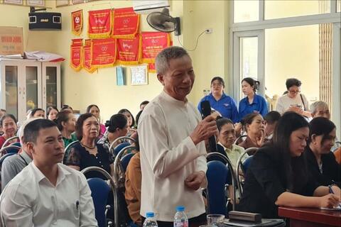 Hội nghị tiếp xúc cử tri, vận động bầu cử đối với người ứng cử Đại biểu HĐND Phường Xuân Đỉnh