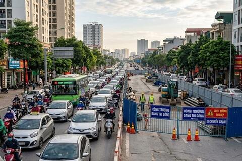 Giao thông Hà Nội sáng 6/3: Nguyễn Văn Cừ ùn vào trung tâm