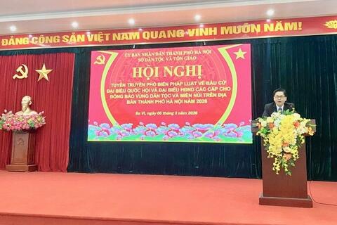 Hà Nội phổ biến pháp luật về bầu cử cho đồng bào 5 xã vùng dân tộc thiểu số