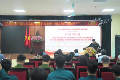 Ba Đình hoàn thành tốt công tác gọi công dân nhập ngũ năm 2026