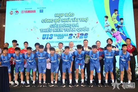 47 đội bóng tranh tài Giải bóng đá thiếu niên U13 toàn quốc năm 2026