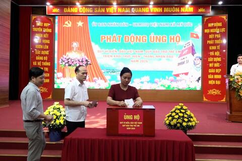 Xã Mỹ Đức vận động gần 573 triệu đồng ủng hộ Quỹ “Vì biển, đảo Việt Nam”
