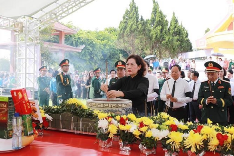 Lễ truy điệu và an táng 47 hài cốt liệt sĩ hy sinh năm 1951