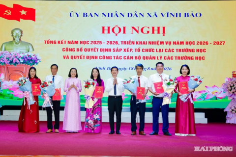 Hải Phòng nhiều xã, phường công bố quyết định sắp xếp trường học