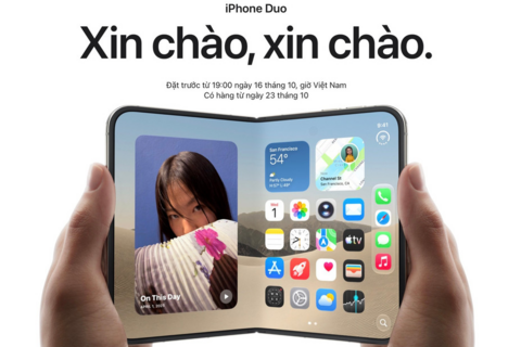 Apple cho ra mắt iPhone Duo, điện thoại gập với nhiều đột phá