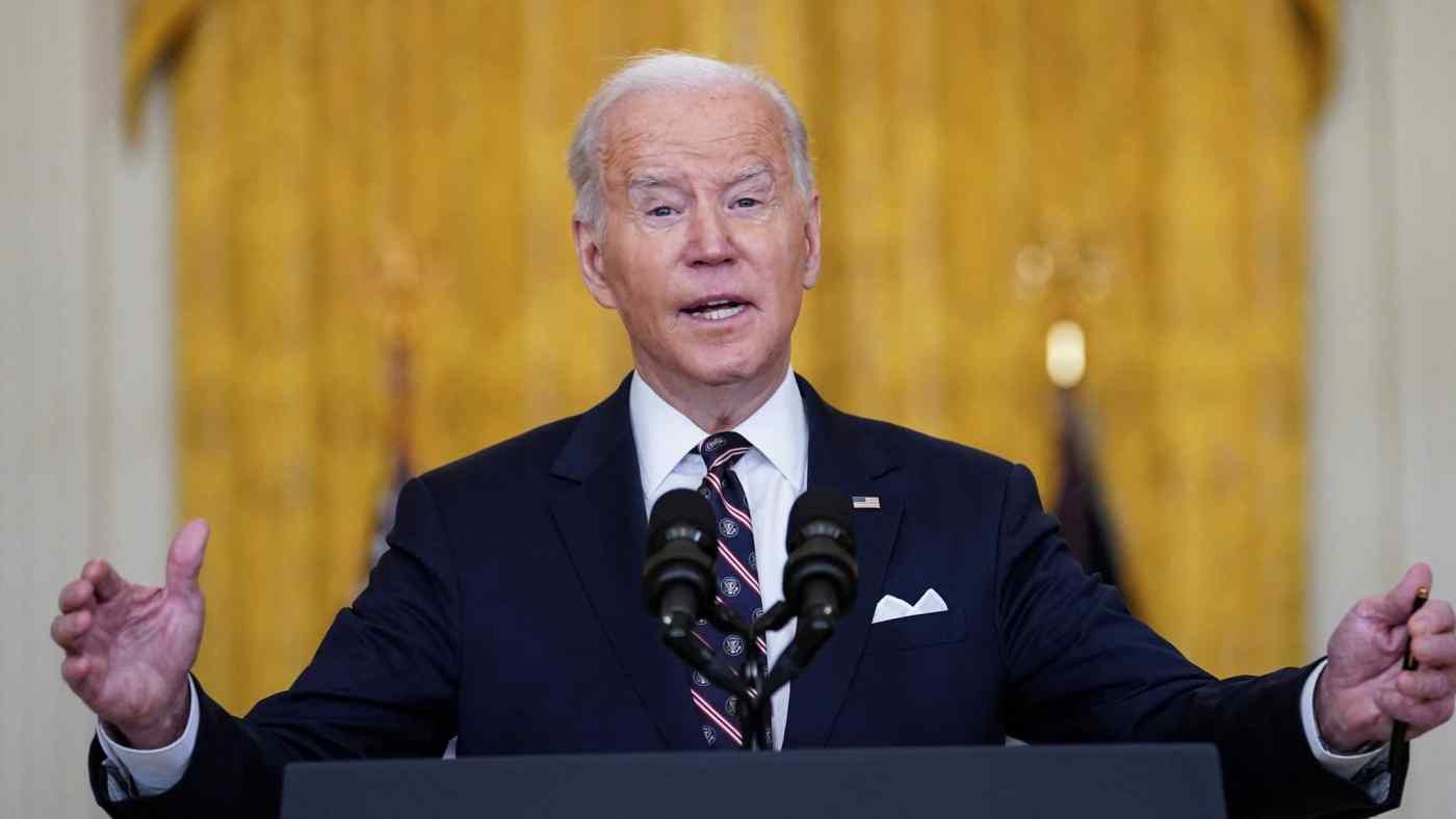 Tổng thống Mỹ Joe Biden tối 22/2 công bố các lệnh trừng phạt mới đối với Nga. Ảnh: Reuters.