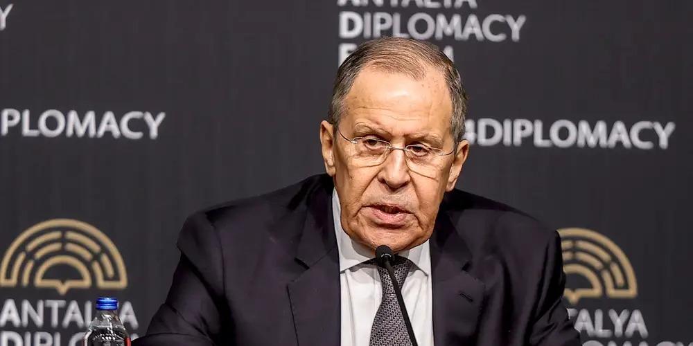 Ngoại trưởng Nga Sergey Lavrov trong cuộc họp báo tại Antalya, Thổ Nhĩ Kỳ. Ảnh: Getty Images.